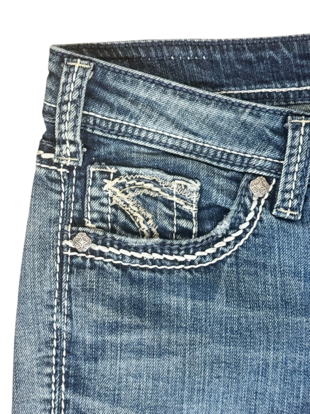Silver Jeans Co. Women's Blue Aiko Denim Bootcut Jeans, Size 29x31 - Picture 4 of 12